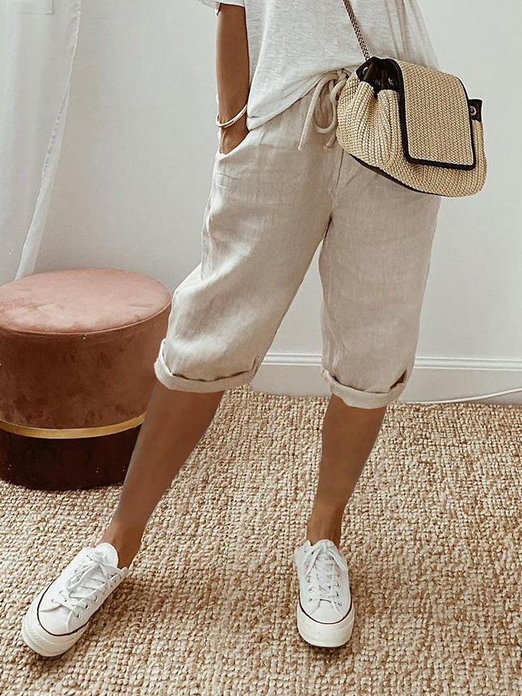 Jess | Cotton Knee Length Pants